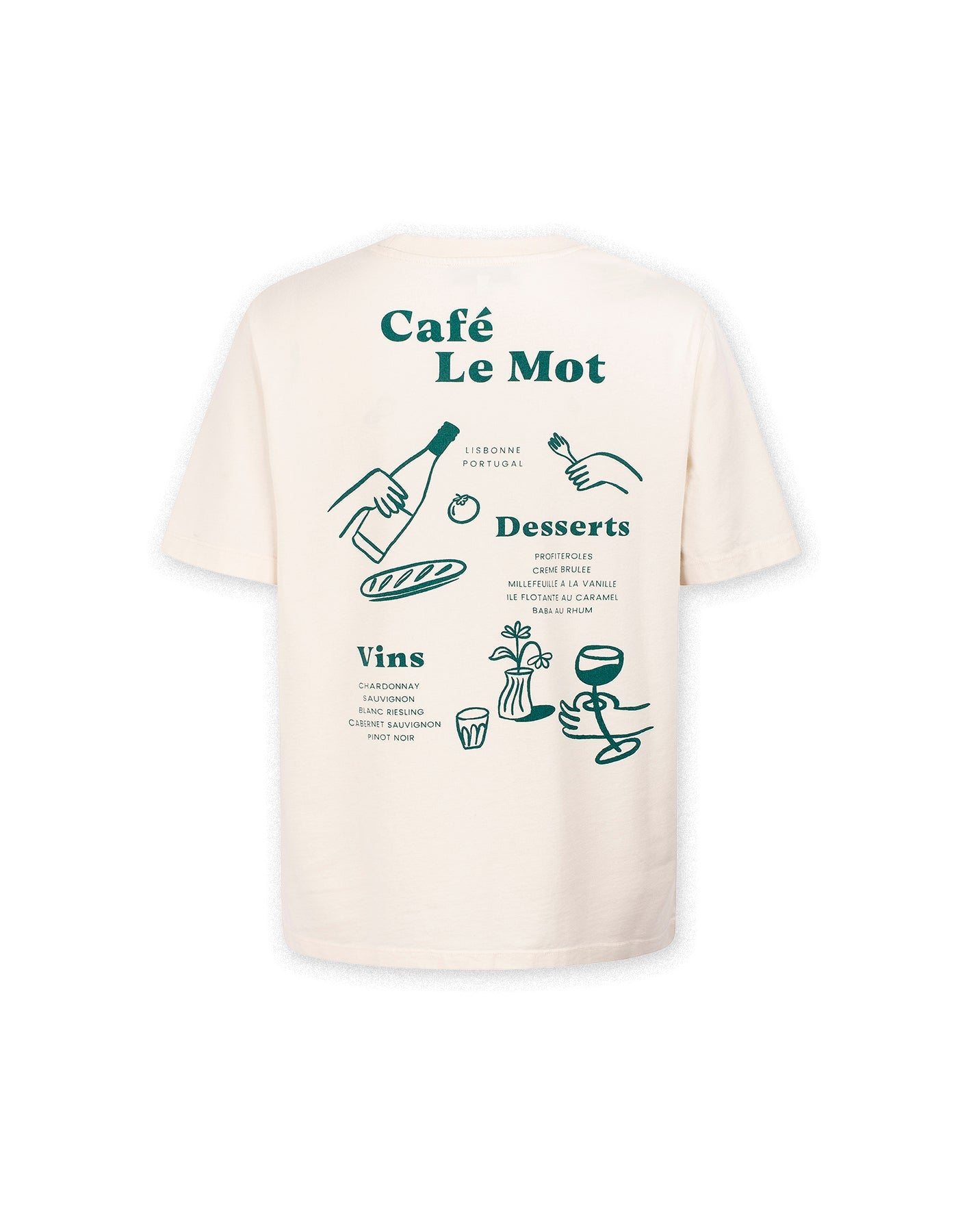 Café Le Mot Printed Off-White T-shirt - Le Mot