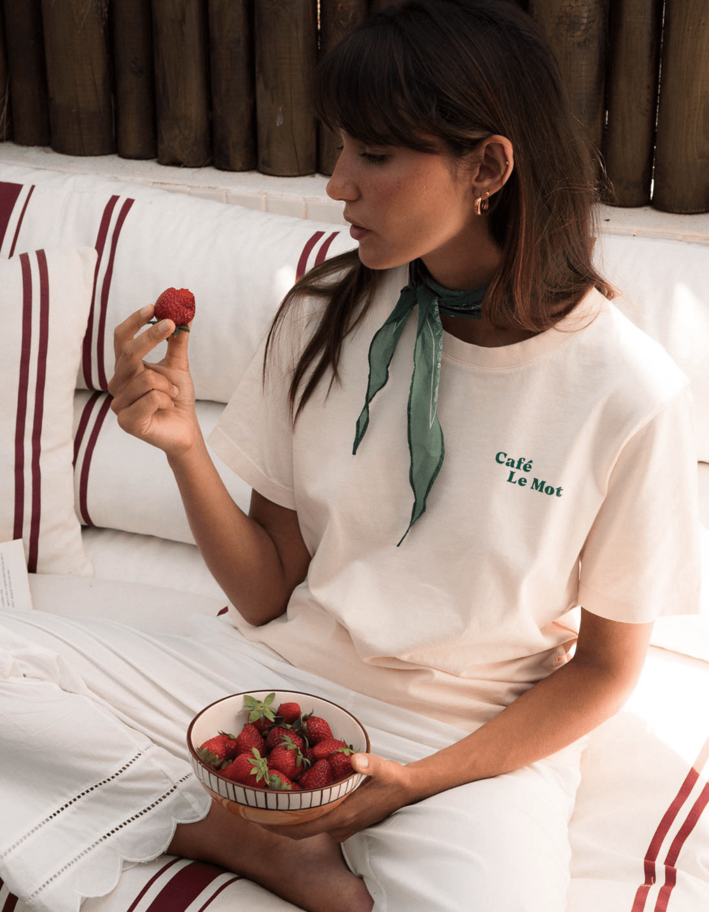 Organic Cotton Off-White Women's T-shirt - Le Mot