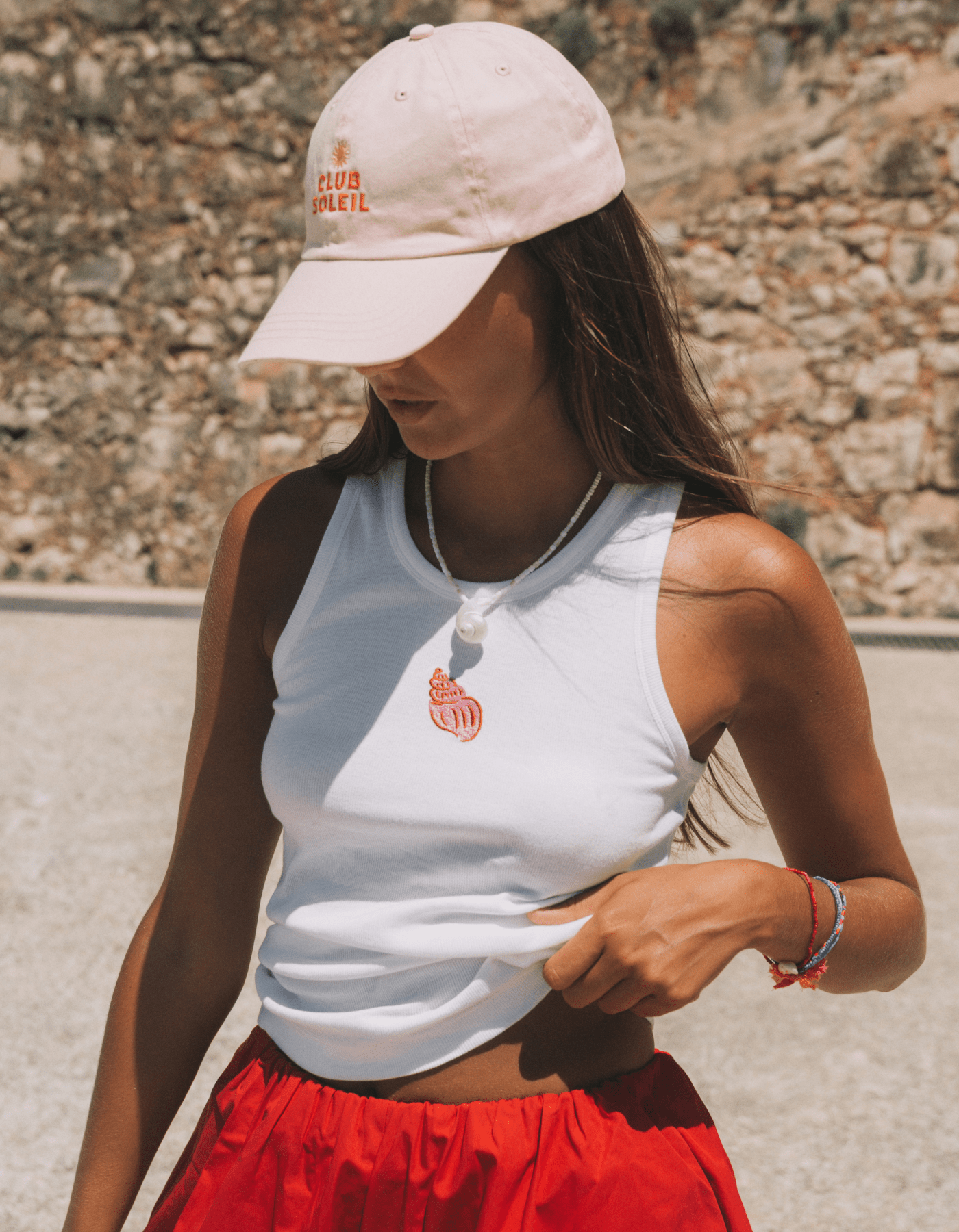 Le Mot | White Ribbed Tank Top