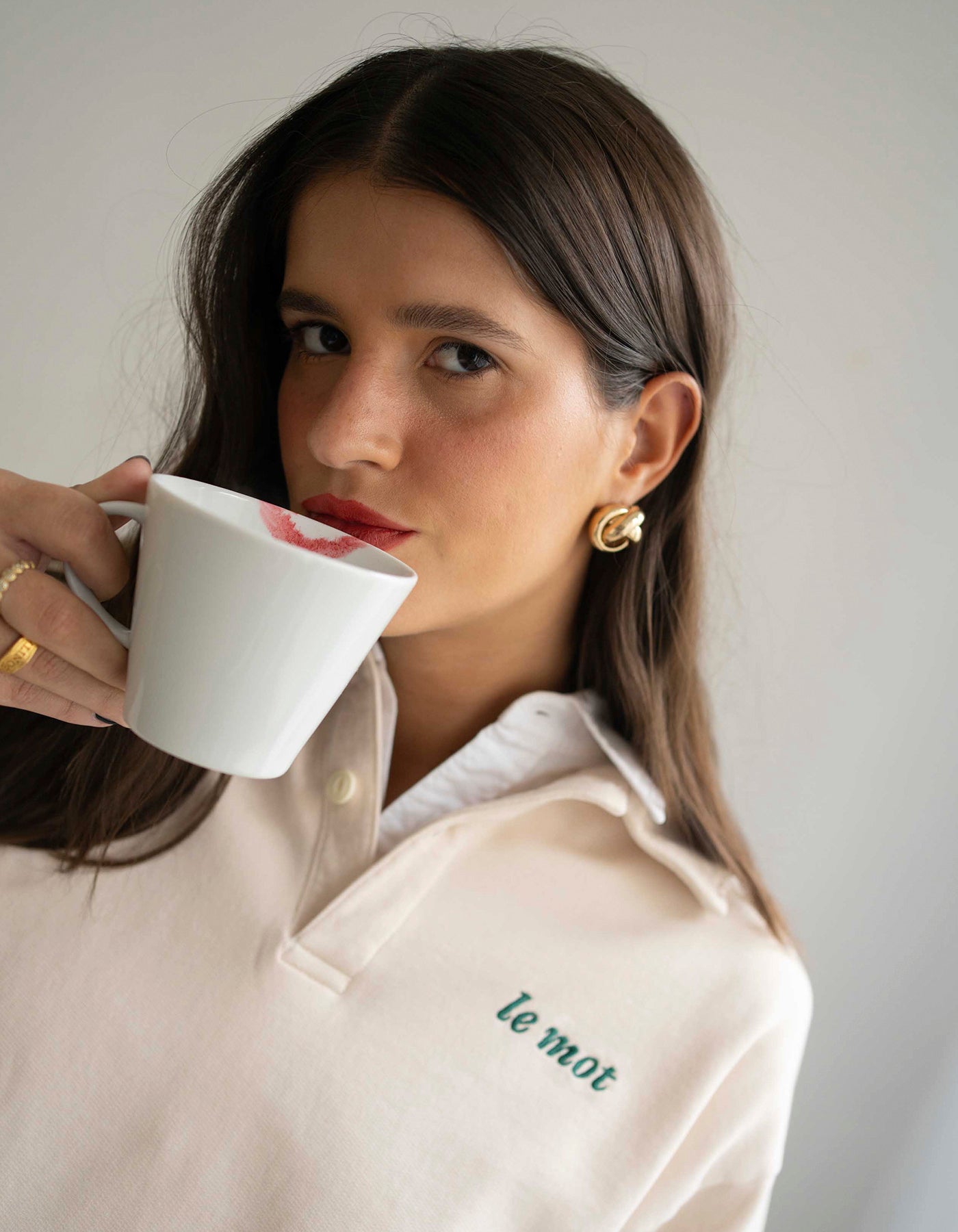 Le Mot Buttoned Polo - Le Mot