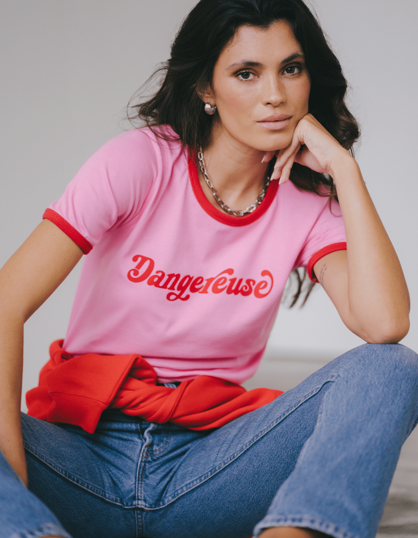 Ringer t-shirt Dangereuse - Le Mot