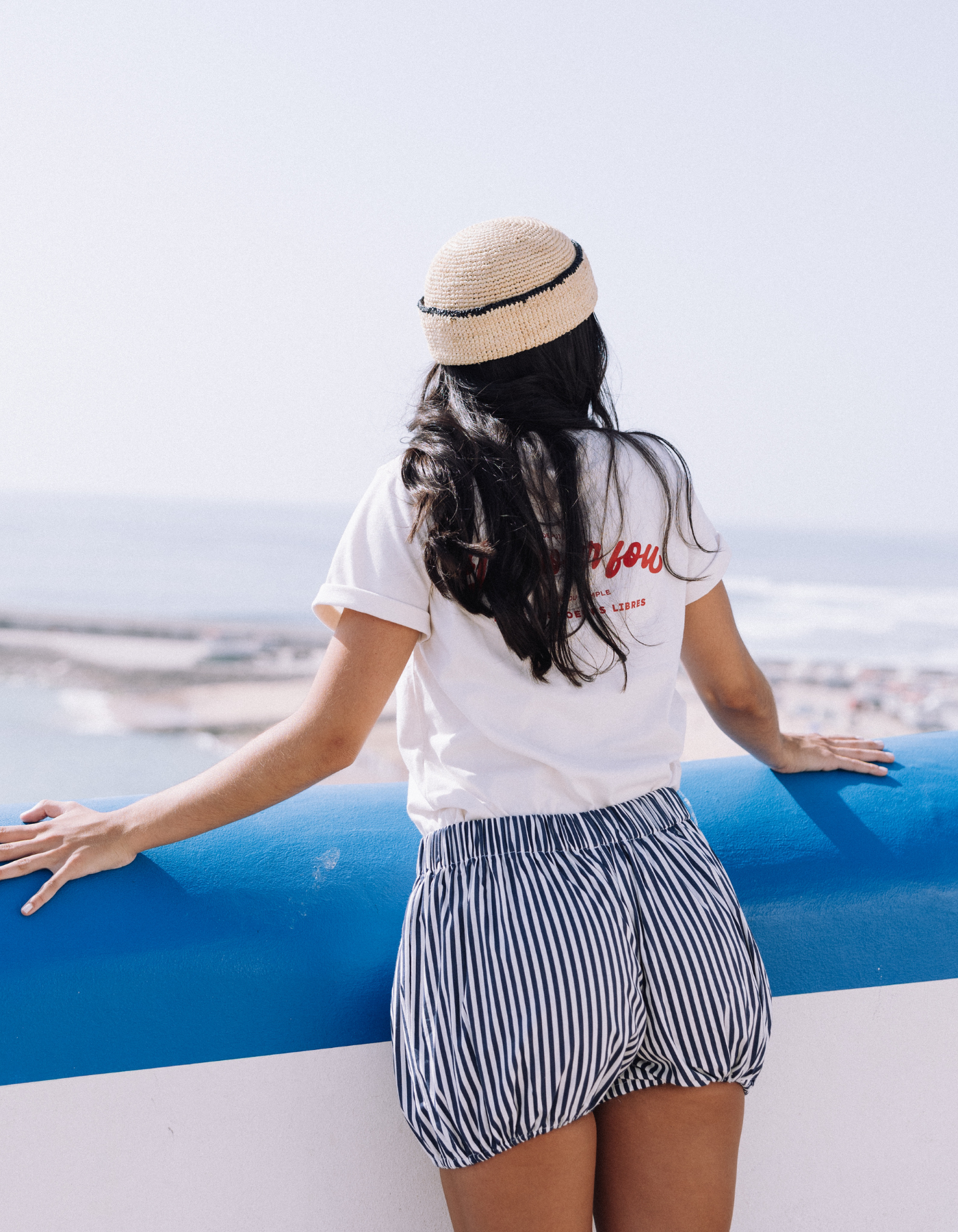 Riviera balloon shorts blue stripes