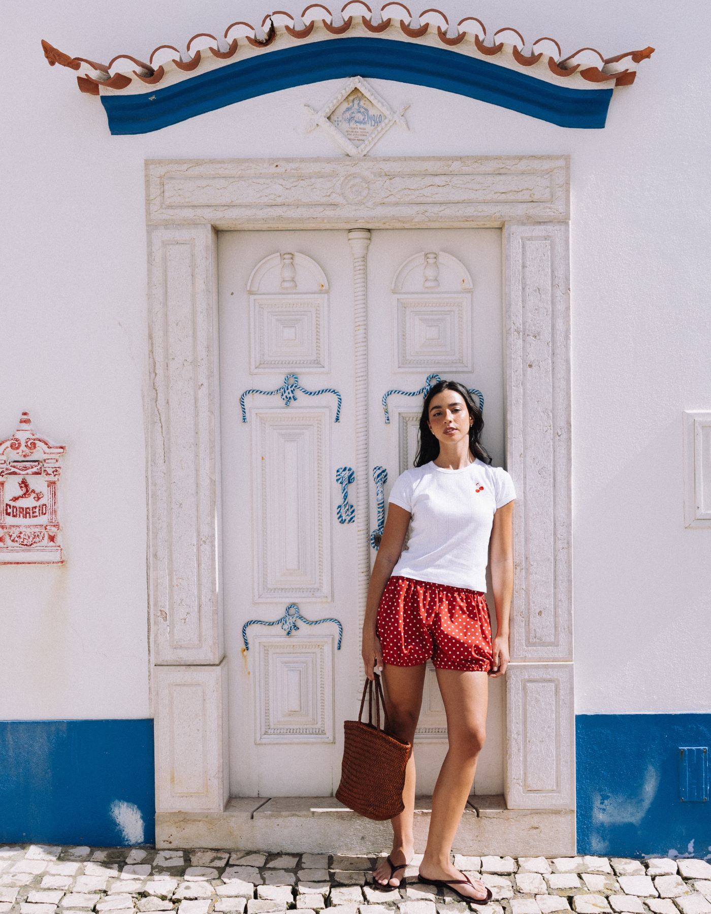 Riviera balloon shorts red polka dot