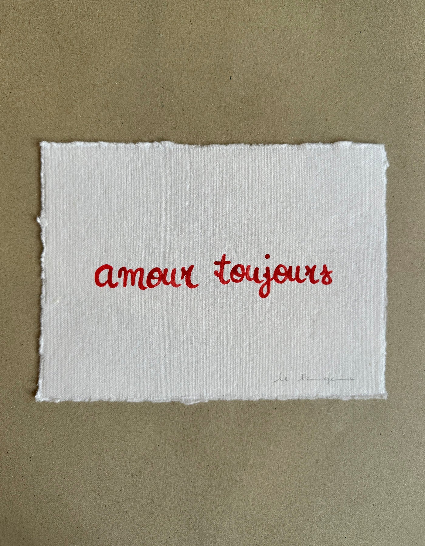 Le Mot x La Tangerine Amour Toujours Card - Le Mot