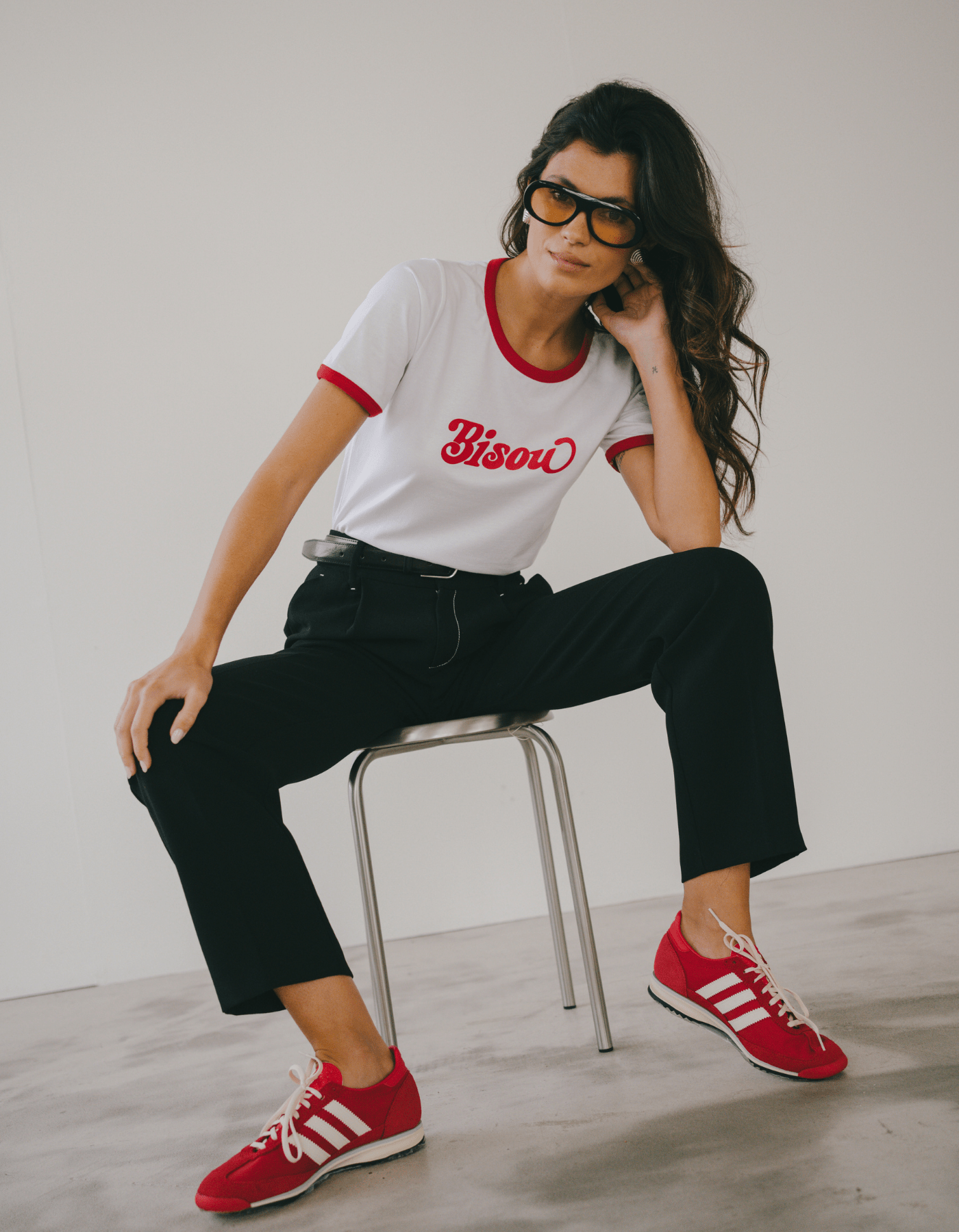 Ringer t-shirt Bisou - Le Mot