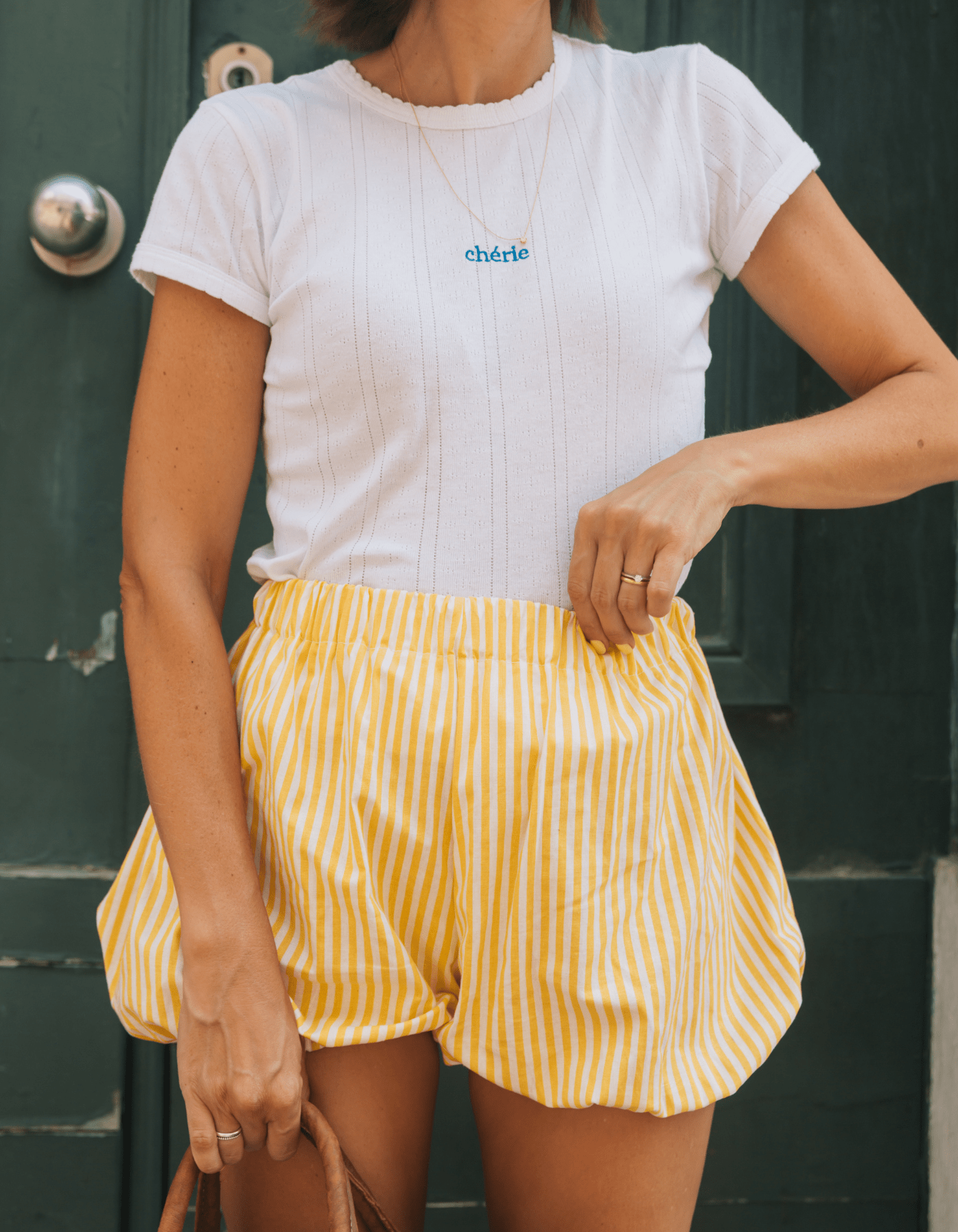 Riviera balloon shorts in yellow - Le Mot
