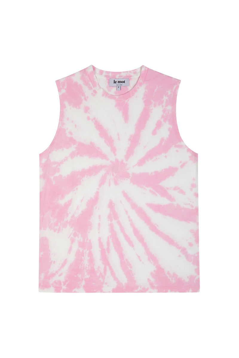 A re-issue of one of our best-sellers, this tie dye piece is one of our coolest t-shirts ever! Made in Portugal from the softest cotton jersey, the tie dye sleveless tee is a very delicate item crafted with a boxy, flowy fit to make you feel sophisticated even in the hottest days.