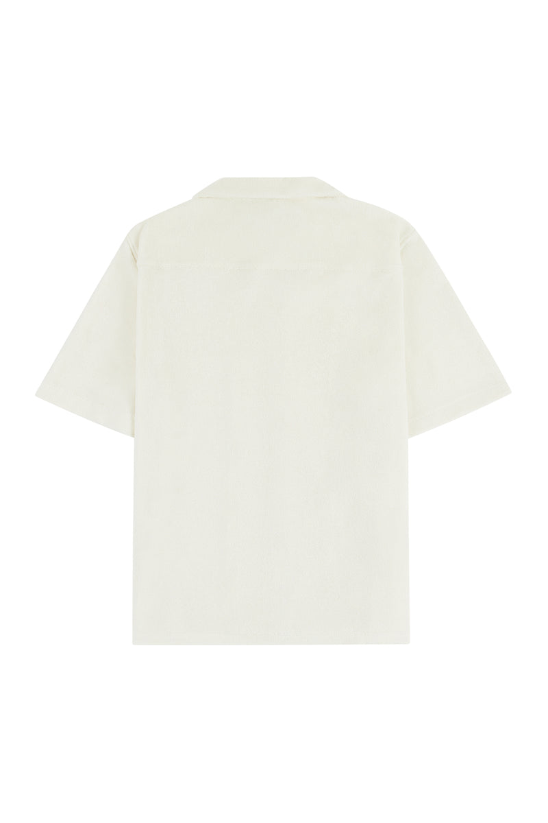 Flat Lay Image of the Short Sleeved Terry Shirt Back